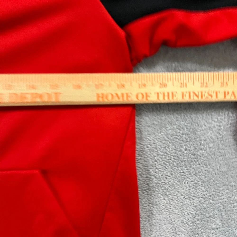Nike Dri Fit Therma Hoodie Boys L Red Black‎ Swoosh Logo Fleece Kangaroo Pocket